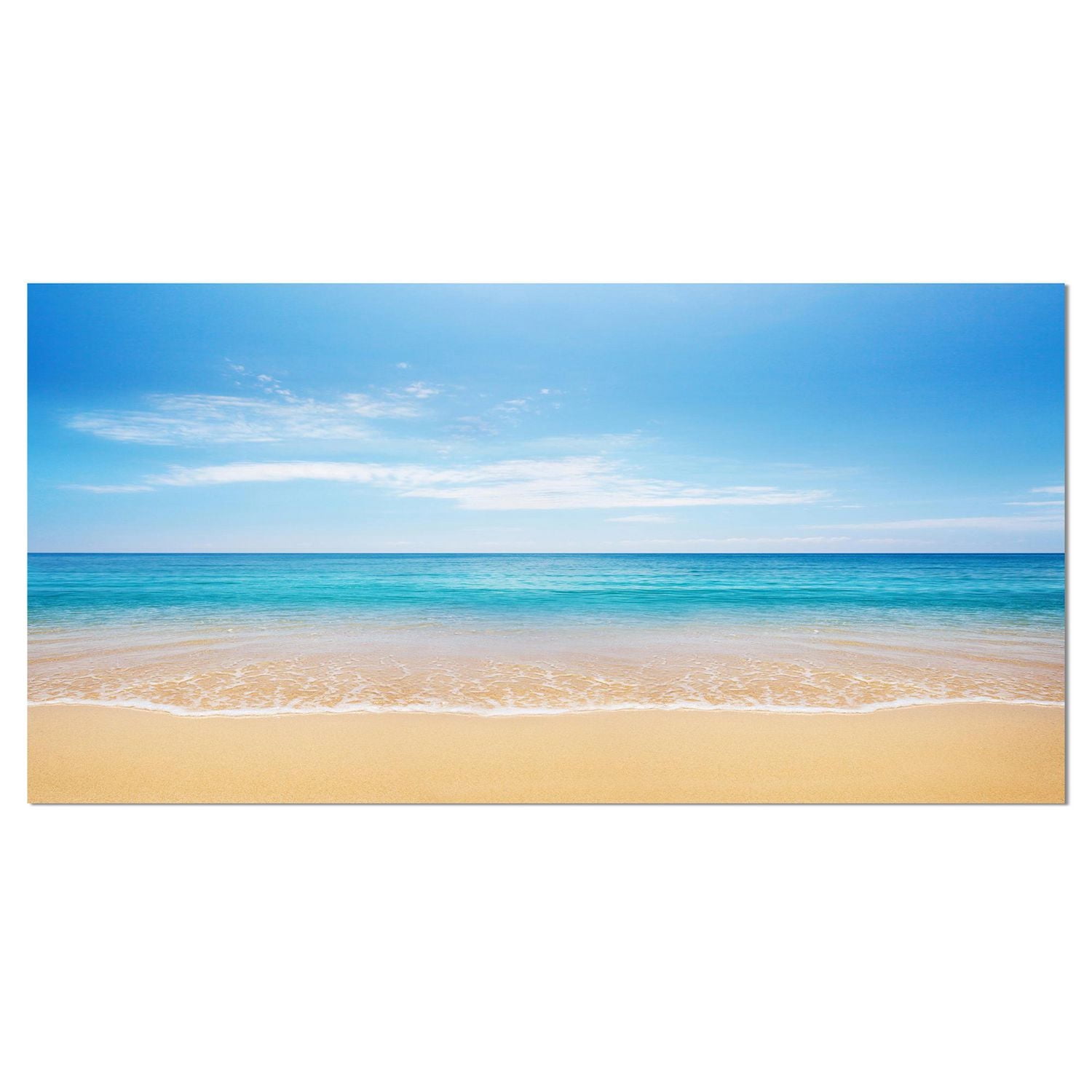 Designart Mer bleue calme et ciel Art mural sur toile