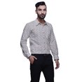 thumbnail image 3 of BESTMAN Long Sleeve Formal Shirt For Men Printed Button Down Cotton Men Shirts, 3 of 5