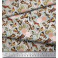thumbnail image 2 of Soimoi Modal Satin Fabric Geometric,Bird & Animals Patchwork Print Fabric by The Yard 42 Inch Wide, 2 of 3