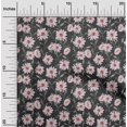 thumbnail image 2 of oneOone Tissu Popeline de Coton Sergé Vert Foncé Floral Rétro Matériel de Robe Tissu Imprimé Tissu au Mètre 56 Pouces de Large, 2 of 5