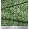 thumbnail image 1 of Soimoi Green Moss Georgette Fabric Rose Leaves Printed Fabric 1 Yard 44 Inch Wide, 1 of 2