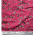 thumbnail image 1 of Soimoi Moss Georgette Fabric Insect,Leaves & Flower Floral Print Fabric by Yard 42 Inch Wide, 1 of 2