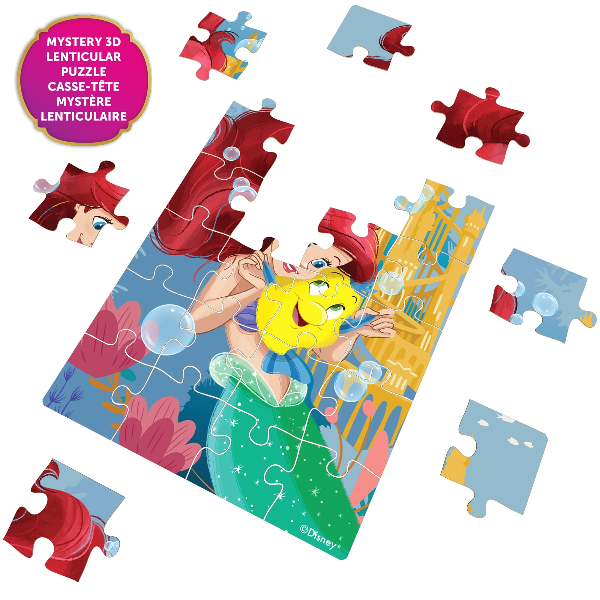 Mini casse-têtes mystères de Disney Princesses en sachet de 24 morceaux