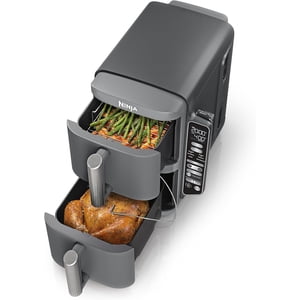 Open Box - Ninja DoubleStack Smart XL 2-Basket Air Fryer, Smart Cook System, Leave-in Thermometer, DoubleStack Technology,