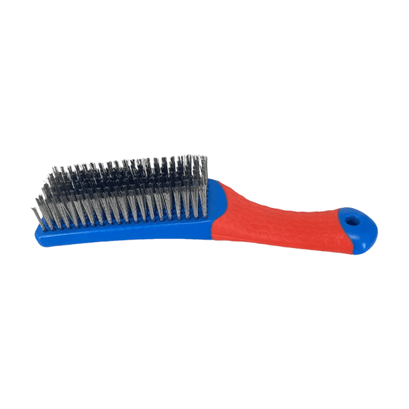 Wire Brushes for Cleaning,Heavy-Duty Stainless Steel Wire Scratch Brush,Metal Wire Brush with Rubber Handle,Paint Scrubbing Brush,Scratch Brushes for Rust Removal & Paint Removal,(White,6.3x1.18 in)