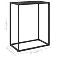 thumbnail image 4 of vidaXL Table Console Noire 60x35x75 cm Verre Trempé, 4 of 4