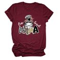 thumbnail image 1 of T-shirt Décontracté à Manches Courtes et Col Rond pour Femme avec Lettres « One Loved Mama », 1 of 1