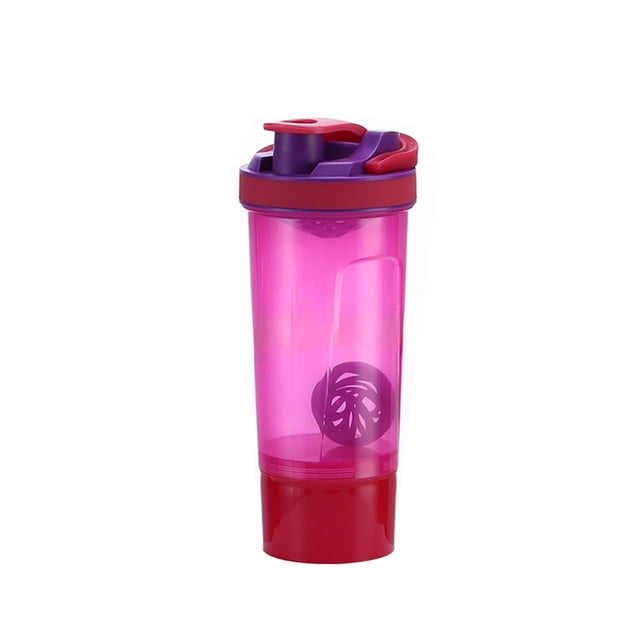 Rbaofujie Portable Portable Shaker Cup 700ml Double-Layer Fitness Sports Water Bottle Protein Powder Plastic Scale Cup