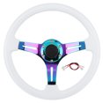 thumbnail image 2 of Fugacal 14in 6‑Hole Racing Steering Wheel Colorful Spoke ABS Drifting Wheel Universal, 2 of 8