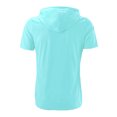 thumbnail image 3 of INSPIRE CHIC Men's Hoodies Solid Color Zip up Short Sleeve Jacket, 3 of 7