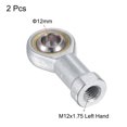 thumbnail image 3 of Uxcell Rod End Bearings Self lubricated Left Hand Female Thread 12mm, 3 of 6