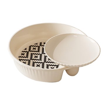Luzkey Fruit Bowl Dried Fruit Tray Candy Bowl Home Decor Multiuse Serving Bowls Nut and Candy Serving Tray for Party Dessert Cookies White