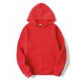 thumbnail image 2 of YONGHS Men's Loose Fit Sweatshirt Casual Pullover Hoodie with Pocket Red XL, 2 of 3