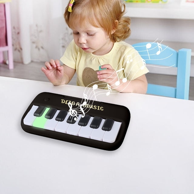 YANGHONGY Children's Handheld Color Light Mini 15 Key Electronic Piano Parent-child Interactive Toy Children's Musical Instrument Boys And Girls Holiday Birthday Gif