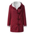 thumbnail image 4 of PVCS Womens Warm Faux Coat Jacket Winter Button Solid Long Sleeve Outerwear, 4 of 5