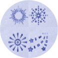 thumbnail image 1 of Ahgly Company Tapis Rond Lavable en Machine Intérieur Transitionnel Bleu Lavande, 5 Pieds Rond, 1 of 7