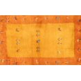 thumbnail image 1 of Ahgly Company Indoor Rectangle Contemporary Neon Orange Oriental Area Rugs, 2' x 5', 1 of 6