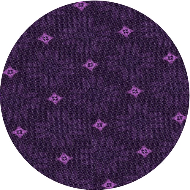 Ahgly Company Tapis d'Intérieur Ronds Transitionnels Lavables à la Machine, Violet Foncé, 7 Pieds Rond