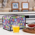 thumbnail image 5 of Toaster Cover 4 Slice Vintage Groovy Flowers Dustproof Bread Maker Cover Fingerprint Bakeware Protection Wide Slot Toaster Bag Reusable Kitchen Small Appliance Cover TC278, 5 of 5