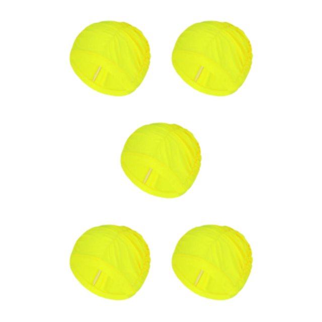Langgg Nylon Easy To And Durable Stay Comfortable In Women'sSwimming Cap Breathable Fabric Bathing Cap yellow 5Set