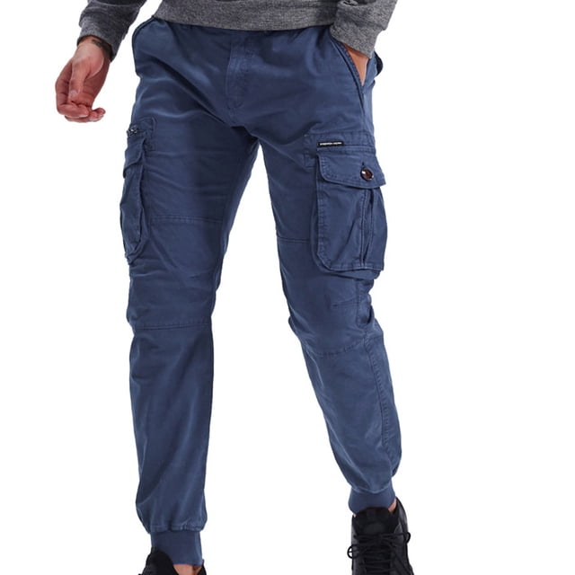 WAENQINLA Cargo Pants for Men Relaxed Fit Work Pants Outdoor Tactical Trousers Classic Camping Cargo Pants with Multi Pockets Cargo Pants for Men Slim Fit
