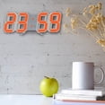 thumbnail image 4 of Fridja Liquidation d'Été Réveil Numérique à DEL, Horloge Murale pour Adolescents, Mode Nuit Réglable Horloge Électronique de Table Horloge Murale pour Salon, Chambre et Bureau, 9,3 Pouces X 3,3 Pouces, Orange, 4 of 5