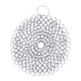 thumbnail image 2 of Chainmail Scrubber, Stainless Steel Chainmail Scrubber with Hanging Ring - Non-Stick Skillet & Bbq Grill Cleaner, Rust-Resistant & Durable, Round Pot Cookware Essential, Stainless Steel Pot Cleaner, 2 of 8
