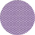 thumbnail image 1 of Ahgly Tapis Rond Lavable en Machine Intérieur Transitionnel Fleur Rose, 5 Pieds Rond, 1 of 7