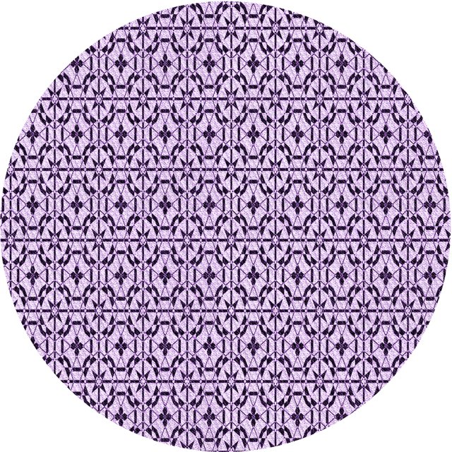 Ahgly Tapis Rond Lavable en Machine Intérieur Transitionnel Fleur Rose, 5 Pieds Rond