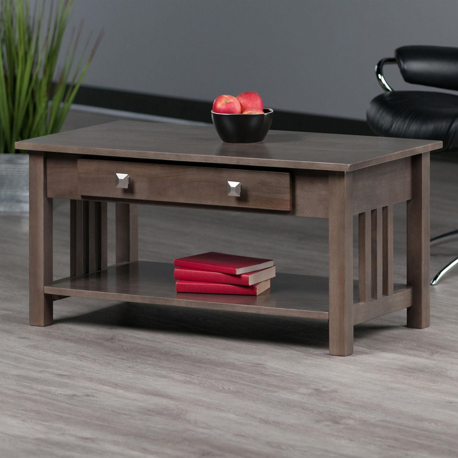Winsome Table basse Stafford fini Gris huître