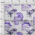 thumbnail image 2 of oneOone Polyester Spandex Purple Fabric Tropical Craft Projects Decor Fabric Printed By The Yard 56 Inch Wide, 2 of 4