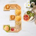 thumbnail image 5 of wycnly Number Tray Fruit Cheese Platter Vegetable Food Wooden Board Large 11.6in Fillable Frame Party Snack Serving Clearance, 5 of 5