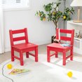 thumbnail image 3 of Gymax 2 PCS Kids Chairs Indoor Outdoor Heavy-Duty All-Weather Children Learning Chair Red, 3 of 8