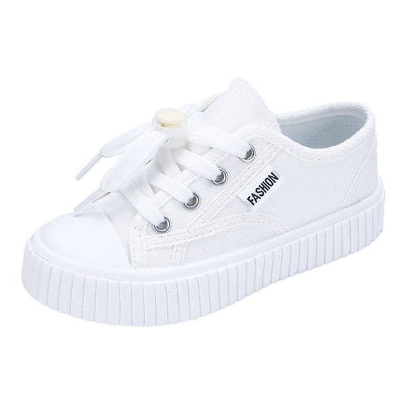 Children's Shoes - Girls on Sneakers Lightweight Sports Casual Walking Running Shoes for Kids for Outfit,Color:White,Size:11-12Y