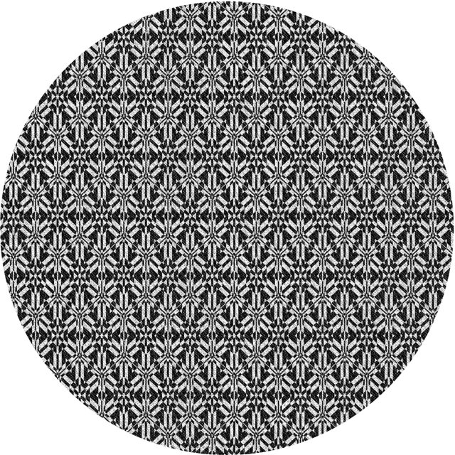 Ahgly Company Tapis d'Intérieur Lavables en Machine, Ronds Transitionnels, Zone Grise, 7' Ronds