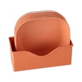 thumbnail image 3 of Ensemble de 5 Assiettes en Plastique avec Support Durables Incassables Assiettes Profondes Solides A, 3 of 8