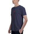 thumbnail image 4 of T-Shirt à Manches Courtes Basique pour Hommes Mode Jeux de Sport Paris 2024 Bleu Marine 3TG, 4 of 5