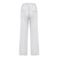 thumbnail image 3 of MAWCLOS Men Trousers Elastic Waist Sweatpants Drawstring Pants Baggy Party Solid Lounge White 5XL, 3 of 9
