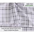 thumbnail image 3 of RUVANTI 4 Pcs Cotton Sheets - 100% Natural Cotton Soft, Lightweight & Breathable Crispy Percale Bed Sheets, Twin Sheets Set 16" Deep Pockets, Open Check, 3 of 8