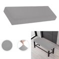 thumbnail image 3 of Abbracc Soft Bench Seat Slipcover Cover Rectangle Dedroom Living Room Bench Grey, 3 of 9