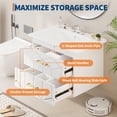 thumbnail image 4 of 24 inch Bathroom Vanity with Sink Combo, Floating Bathroom Vanity with Ceramic Basin, 2 Large Drawers with Gold Handle, Soft-Close Design, Easy Assembly, White, 4 of 6