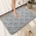thumbnail image 4 of Thickened Absorbent Non-Slip Bathroom Rug Mat, Plush Polyester Floor Carpet for Toilet, Shower, and Bedroom Doorway, Machine Washable, 4 of 6