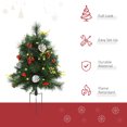 thumbnail image 4 of HOMCOM Arbre de Noël Artificiel Prééclairé 2 Pcs avec DEL, Mini Arbre de Noël, 4 of 9