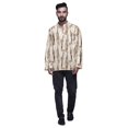 thumbnail image 1 of Atasi Kurta Décontractée Imprimée à Col Chinois Chemise Ethnique Kurta Courte pour Homme Tunique, 1 of 5