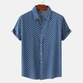 thumbnail image 2 of RKSTN Chemise pour Homme Plage Hawaïenne Décontractée Chemise à Pois Col Rabattu Blouse à Manches Courtes Hauts, 2 of 9