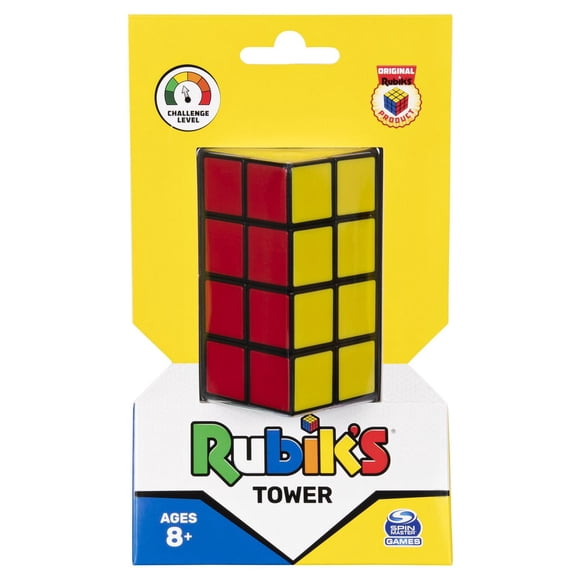 Rubik’s Tower, 2x2x4 Complex Color-Matching Puzzle Travel Problem-Solving Cube Challenging Brain Teaser Fidget Toy, for Adults & Kids Ages 8 and up