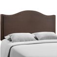 thumbnail image 1 of Curl Queen Nailhead Upholstered Headboard - Dark Brown, 1 of 4