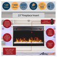 thumbnail image 4 of Ameriwood Home Luna Electric Fireplace TV Stand for TVs up to 65", Graphite Gray, 4 of 8