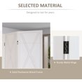 thumbnail image 3 of CoSoTower 3-panel Wall Partition Farmhouse Room Separator with Foldable Design Wooden Frame 5.6FT, White, 3 of 6