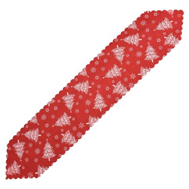 Chemin de Table de Cuisine Salle à Manger Nappe de Fête Calico 180*35.5cm Tapis de Table Style Fleur en Polyester